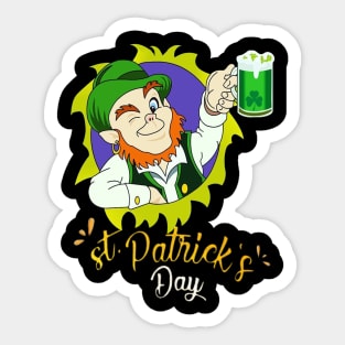 get beer happy st patricks day Sticker